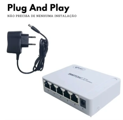 SWITCH 05 PORTAS KNUP 10/100/1000 MBPS SW105