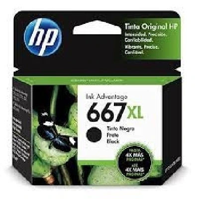 CARTUCHO ORIGINAL HP 667 XL PRETO 8,5ML