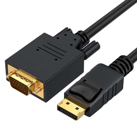 ADAPTADOR CABO DISPLAYPORT MACHO X VGA 1,8M