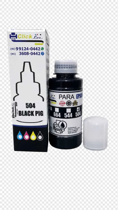 REFIL TANQUE DE TINTA T504 PRETO L41150/60/6171/T5041 ECO (130ML)504120 PIGMENTADA
