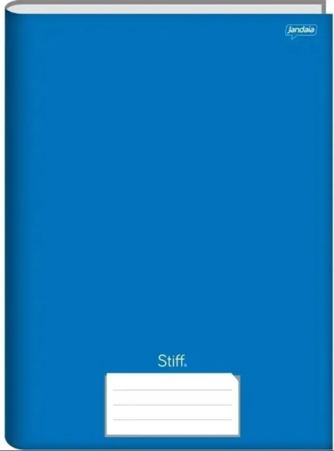 CADERNO BROCHURA 1/4 140X200mm CAPA DURA 80FLS STIFF SLIM AZUL