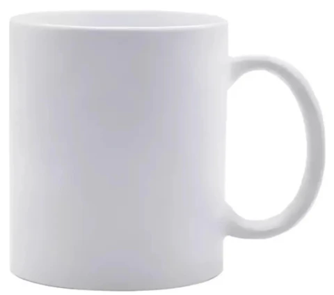 CANECA DE CERAMICA SUBLIMACAO REDONDA 325 ML BRANCA OBS PARA TINTA SUBLIMÁTICA COM PAPEL SUBLIMÁTICO