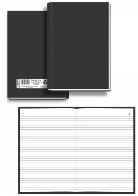 CADERNO CD C/FOLHAS NUMERADAS CARTONADO 050 FLS (LIVRO ATA) 202X297