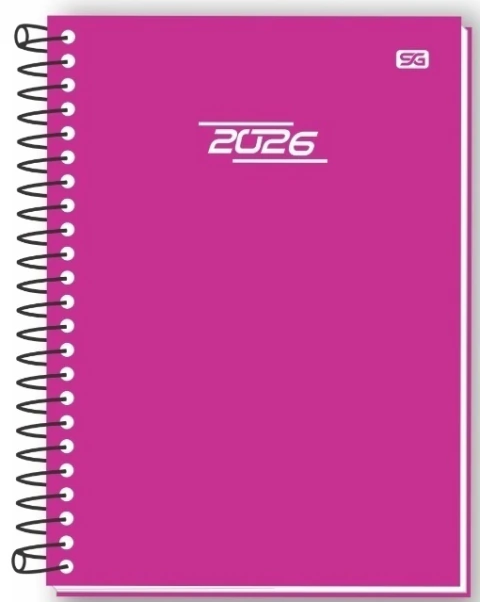 AGENDA AVERAGE - ESPIRAL - ROSA FTO 130X175 160 FOLHAS 2027
