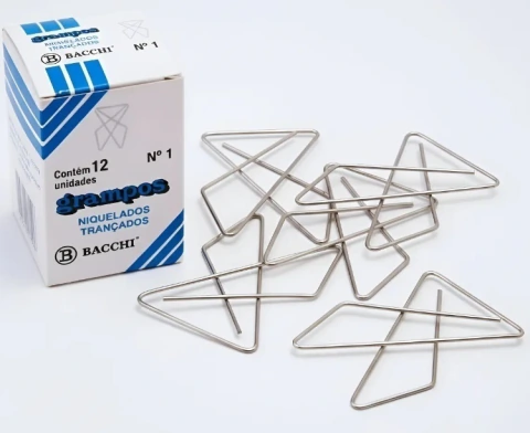 GRAMPOS TRANÇADO GALVANIZADO Nº 01 CX C/ 12 UNIDADES BACCHI