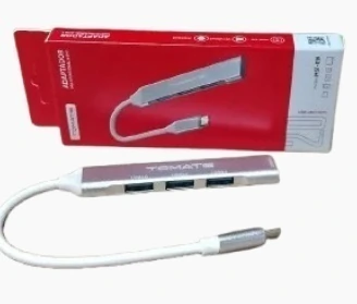 HUB ADAPTADOR 4 EM 1 TYPE-C PARA USB 480MBPS TOMATE MST-019