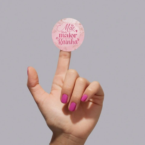 Cartela Adesivos Redondos Mãe 6cm - comprar online