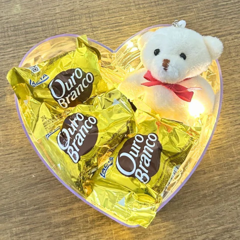 Caixa Presente Led Chocolate Sonho de Urso