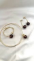 Choker esferas âmbar e dourado - comprar online