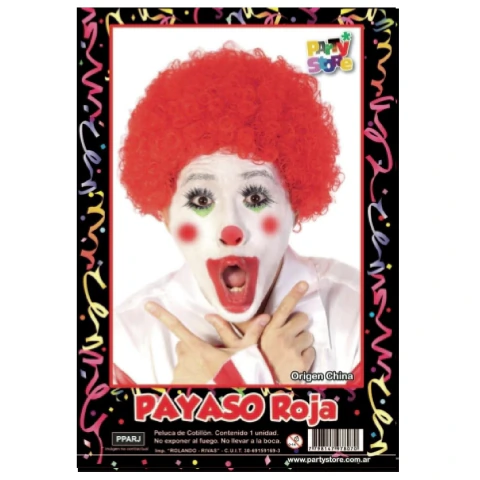 Peluca Payaso ROJA