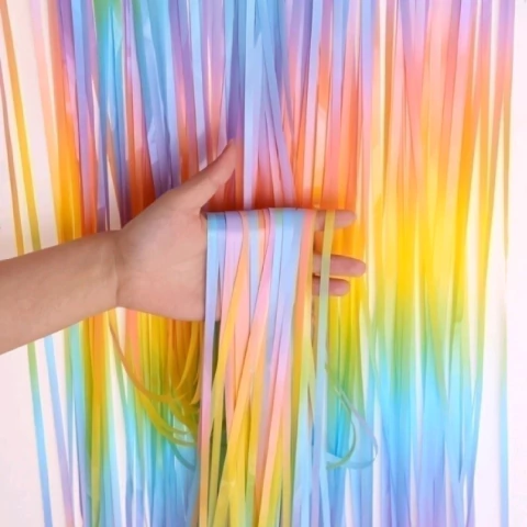 Cortina Pastel 2x1mts MULTICOLOR - comprar online