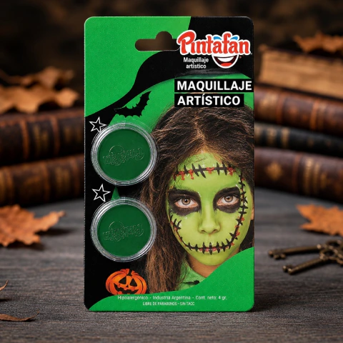 Maquillaje Artistico PintaFan Verde/Verde x2