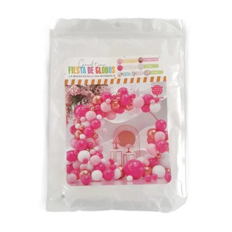 Set Super Guirnalda de Globos Fucsia/Rosa 119 piezas - comprar online