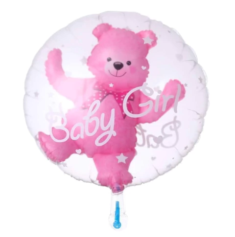Globo Oso Rosa Baby Girl 60cm - comprar online