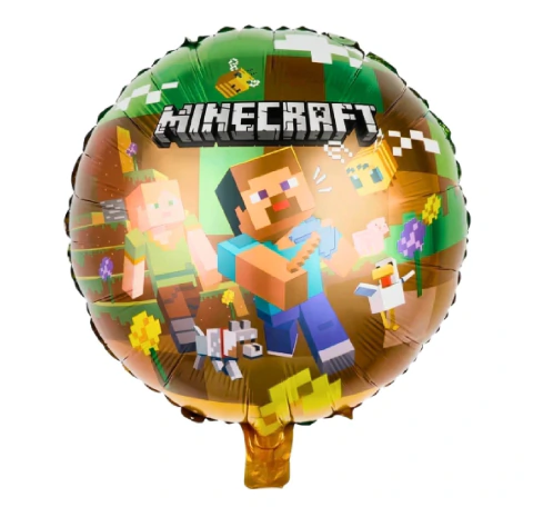 Globo Circular Minecraft 45cm