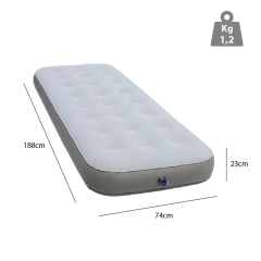 Colchón Inflable Camping 1 Plaza + Almohadas + Inflador - comprar online