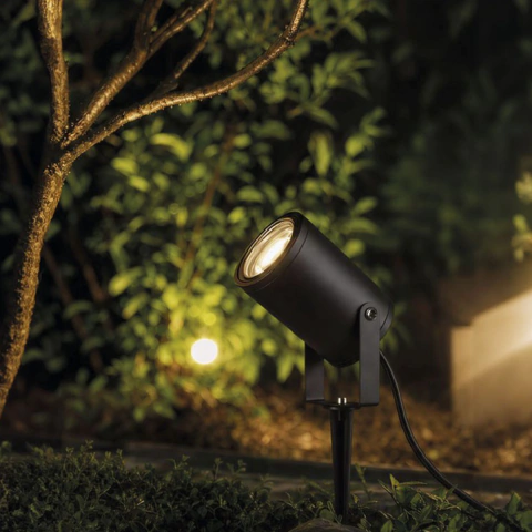 Jabalina Aluminio Exterior Lámpara GU10 LED Negro JABA2
