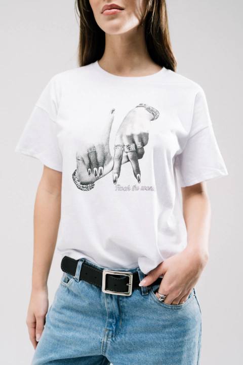 C253 Remera Algodón con lycra ROCK THE WORLD