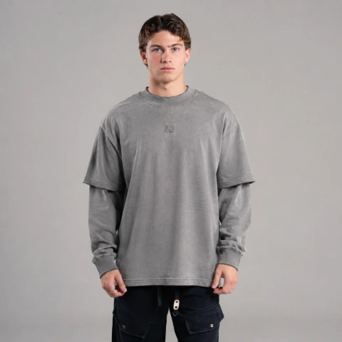Remera Manga Larga RVT Grey