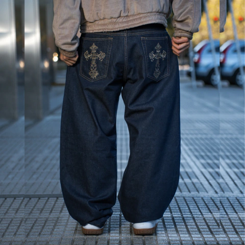 Baggy AYD Skull Blue