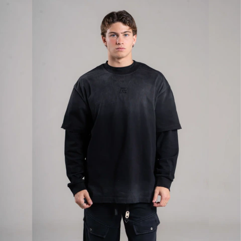 Remera Manga Larga RVT Black