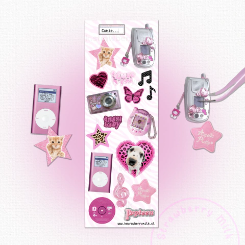 Lámina stickers y2k pink!