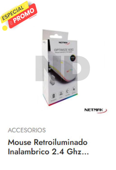 MOUSE RETROILUMINADO INALAMBRICO 2.4 GHZ RECARGABLE NM W90 - comprar online