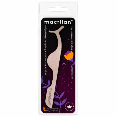 PINÇA APLICADORA DE CÍLIOS POSTIÇOS MACRILAN PI-11