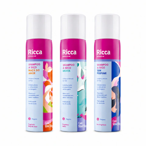 SHAMPOO A SECO RICCA REFRESH ME 50ML
