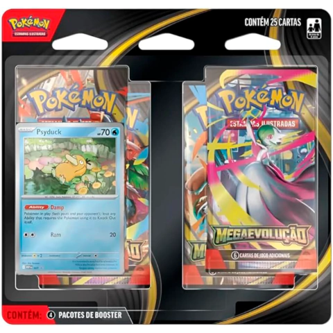 PT-BR Quad Pack Pokémon Mega Evolução Psyduck