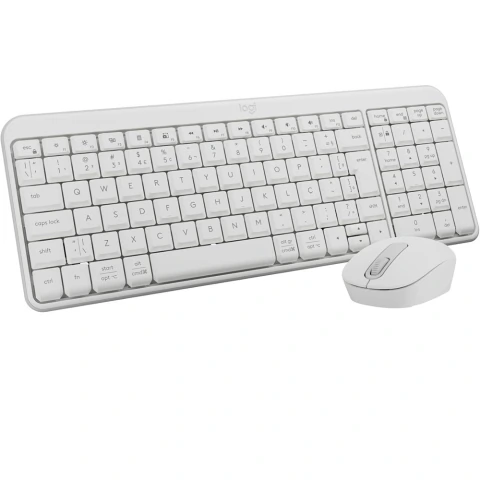 Kit Teclado e Mouse Logitech Wireless/Bluetooth MK250 1000DP Branco
