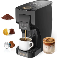 Cafetera de Espresso con 3 Funciones y 2 Tipos de Cápsulas