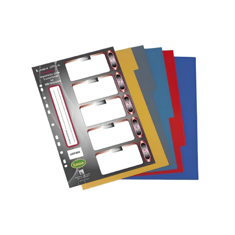 SEPARADOR LAMA A4 PLASTICO X5 COLOR