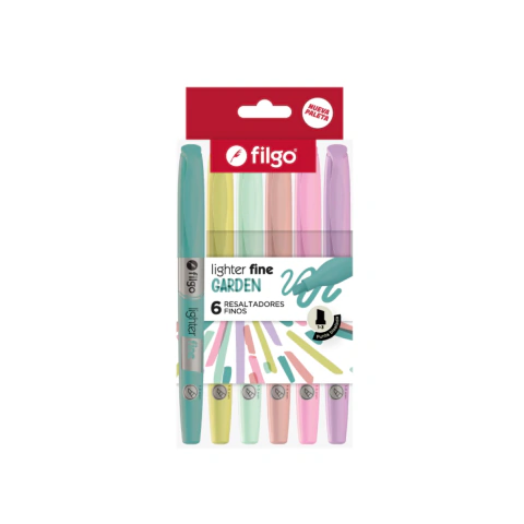 RESALTADOR FINO FILGO PASTEL X6