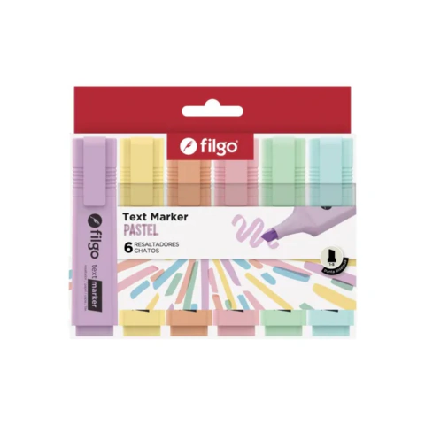 RESALTADOR FILGO TEXT MARKER PASTEL X6