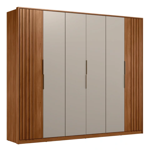 Guarda-Roupa Casal Atrice 6 Portas Ripado Demartêz
