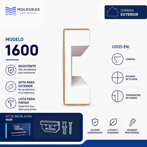 CORNISA EXTERIOR – MODELO CE-1600