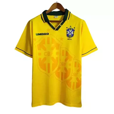 Camisa Retrô Seleção Brasileira 1994 Masculina - Amarela