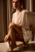 Saia Paetê Tereza Off White - comprar online