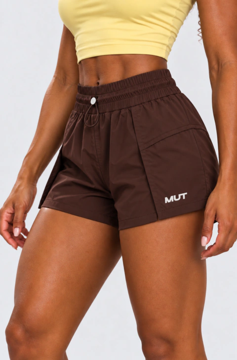 Short Running Marrom Feminino