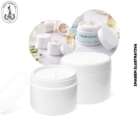 Pote Plástico Branco c/Batoque 60g - UN