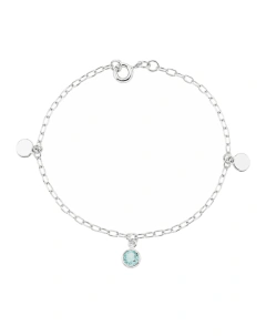 Pulseira Cartier Medalhinhas e Zircônia em Prata 925