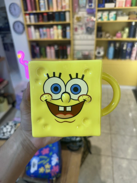 Taza cuadrada Bob esponja 3d