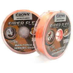 CROW LINHA FIBER FLEX 8X ORANGE 0,40MM 100M 1UN