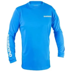 SHIMANO CAMISA PESCA TECH TOP LONGA TAM GG AZUL UPF 30 na internet