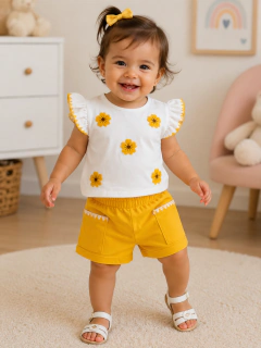 CONJUNTO BLUSA MANGA CURTA C/SHORTS 1002518