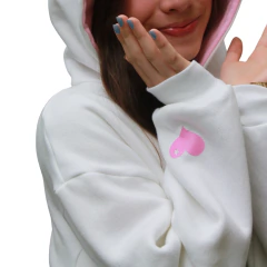 Hoodie beige Do what makes you happy - White Studio 
