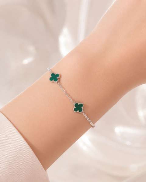 PULSEIRA TREVO ESMERALDA