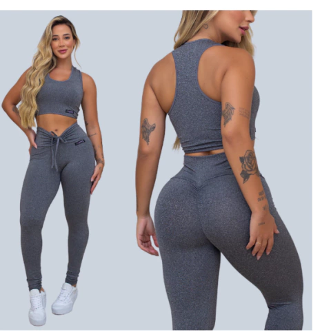 Conjunto Academia Top + Legging Empina Bumbum