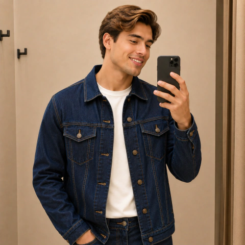 Jaqueta Jeans Masculina